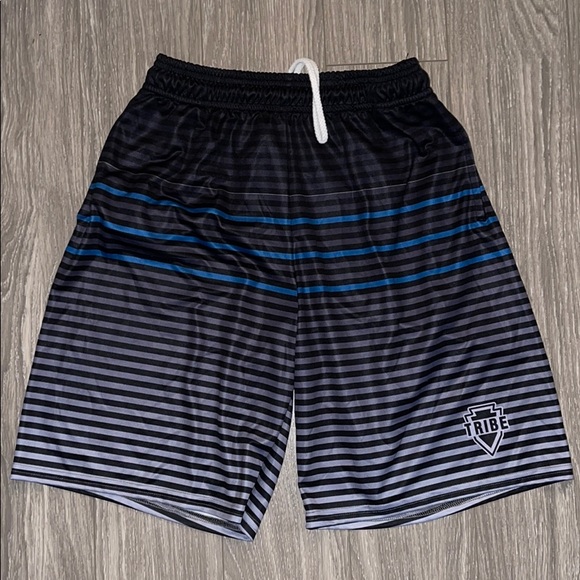 NWOT Men’s TRIBE Ombre Stripe Lacrosse Shorts SZ L - Picture 2 of 7